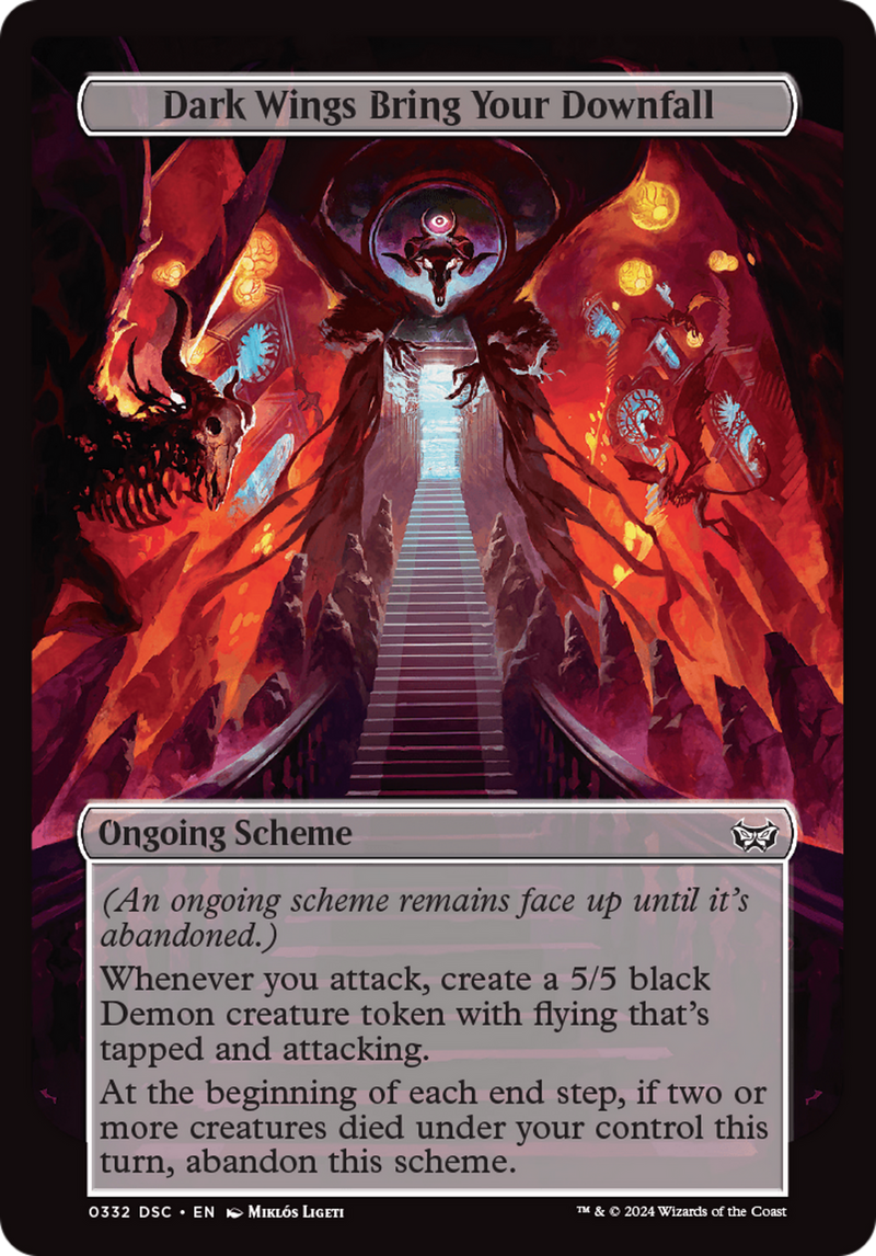 Dark Wings Bring Your Downfall (Full Art) [Duskmourn: Archenemy] - The Mythic Store | 24h Order Processing