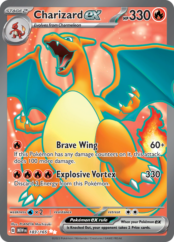 Charizard ex (183/165) [Scarlet & Violet 151] - The Mythic Store | 24h Order Processing