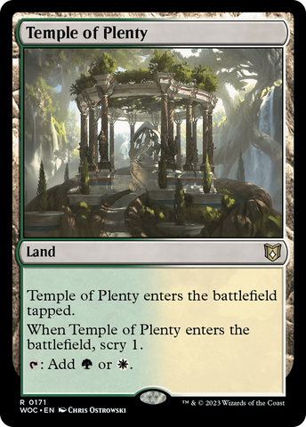 Temple of Plenty [Wilds of Eldraine Commander] - The Mythic Store | 24h Order Processing