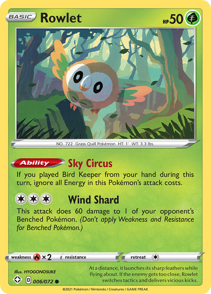 Rowlet (006/072) [Sword & Shield: Shining Fates] - The Mythic Store | 24h Order Processing