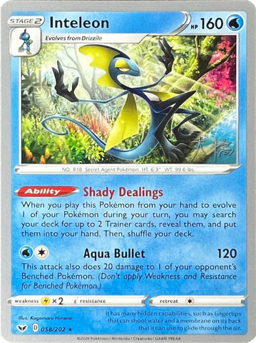 Inteleon (058/202) (Ice Rider Palkia - Rikuto Ohashi) [World Championships 2022] - The Mythic Store | 24h Order Processing