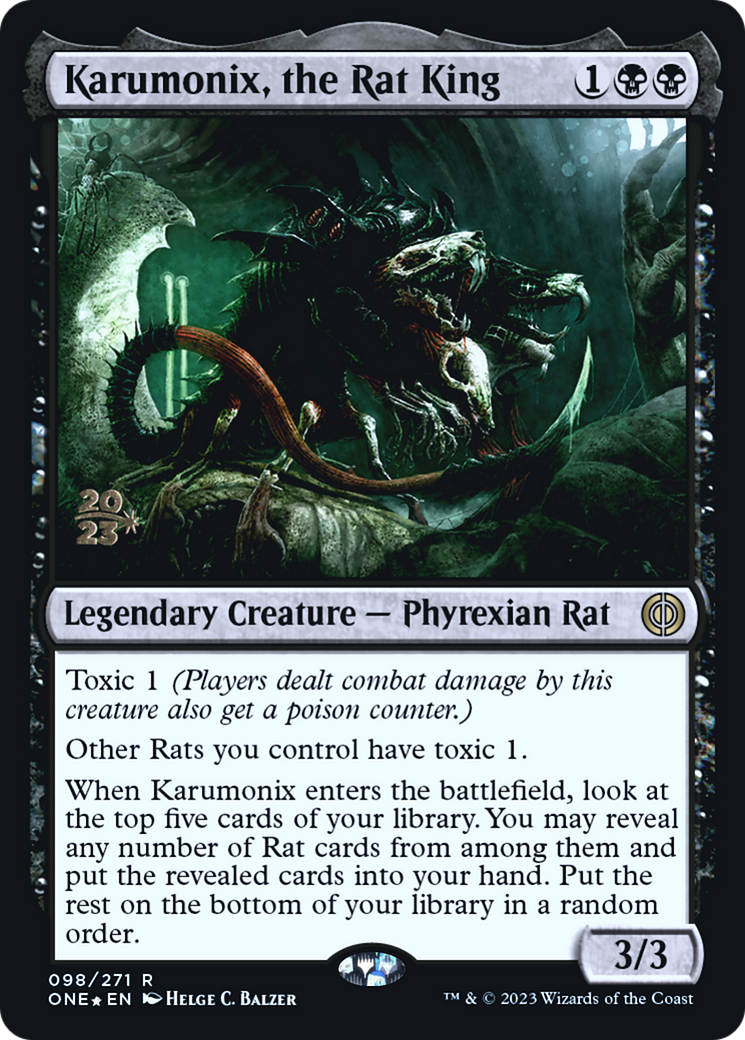 Karumonix, the Rat King [Phyrexia: All Will Be One Prerelease Promos] - The Mythic Store | 24h Order Processing