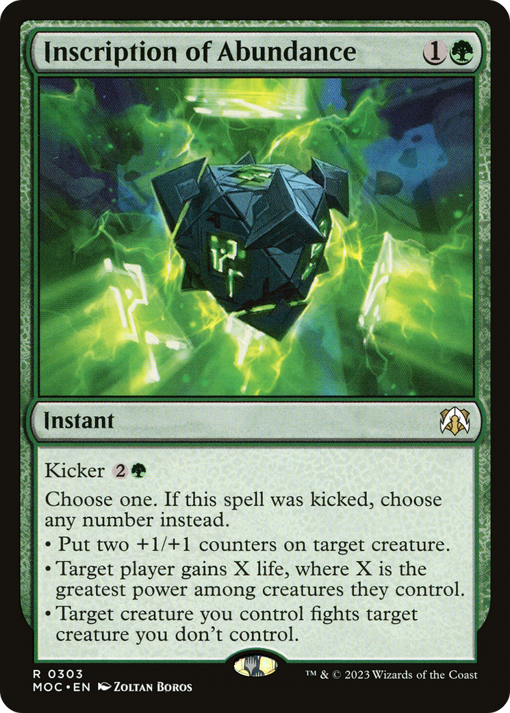 Inscription of Abundance [March of the Machine Commander] - The Mythic Store | 24h Order Processing