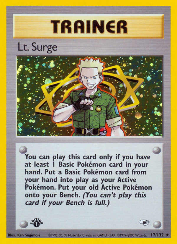 Lt. Surge (17/132) [Gym Heroes 1st Edition] - The Mythic Store | 24h Order Processing