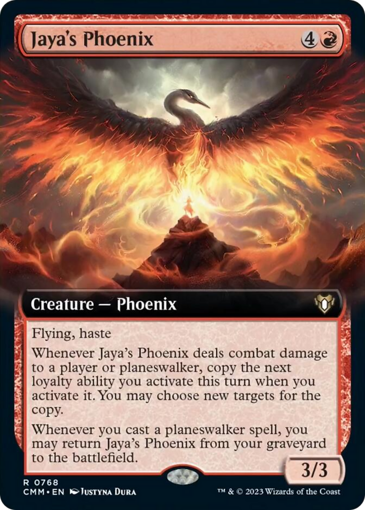 Jaya's Phoenix (Extended Art) [Commander Masters] - The Mythic Store | 24h Order Processing