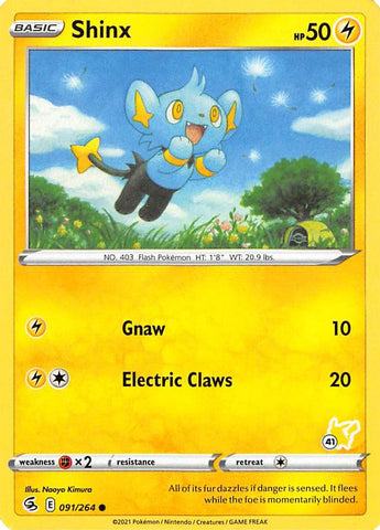 Shinx (091/264) (Pikachu Stamp #41) [Battle Academy 2022] - The Mythic Store | 24h Order Processing