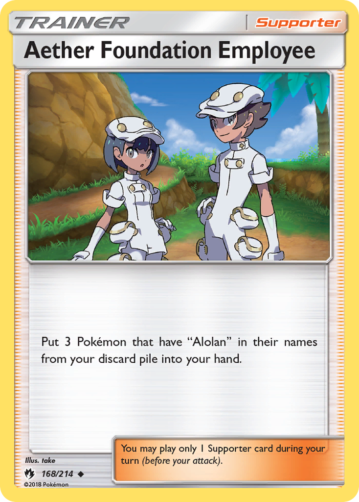 Aether Foundation Employee (168/214) [Sun & Moon: Lost Thunder] - The Mythic Store | 24h Order Processing