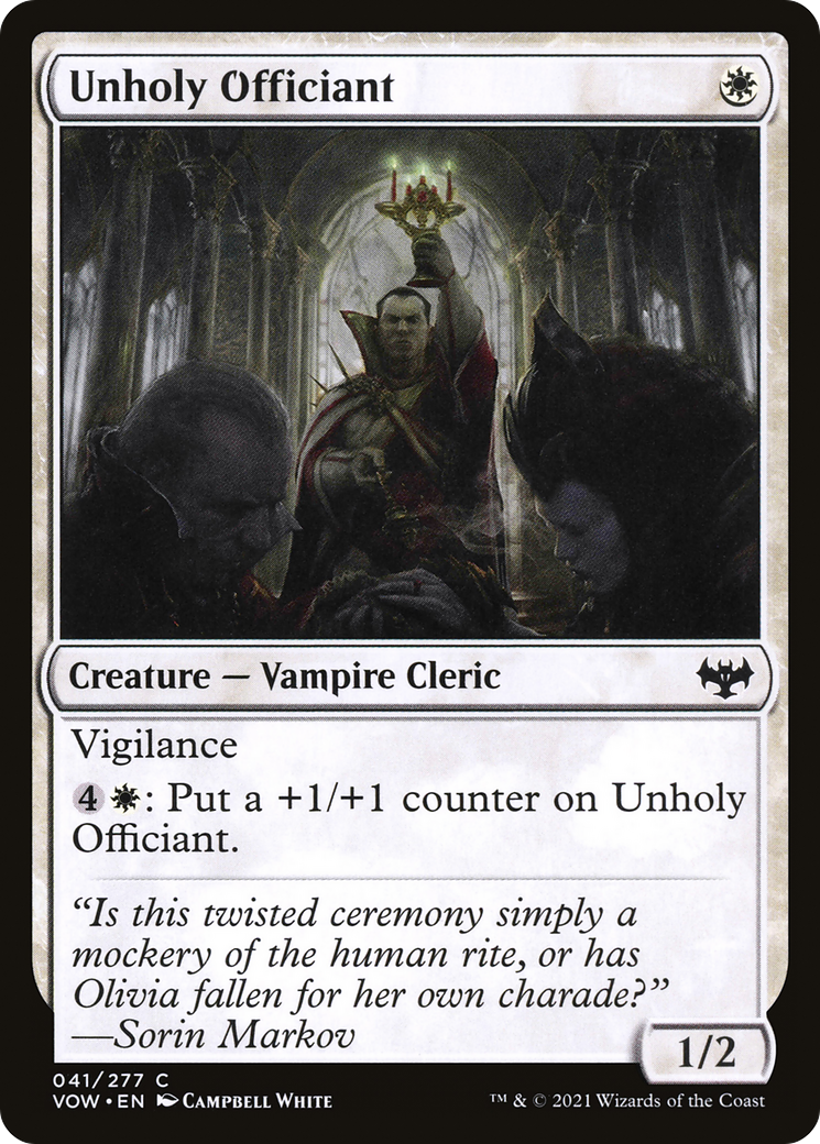 Unholy Officiant [Innistrad: Crimson Vow] - The Mythic Store | 24h Order Processing