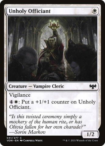 Unholy Officiant [Innistrad: Crimson Vow] - The Mythic Store | 24h Order Processing