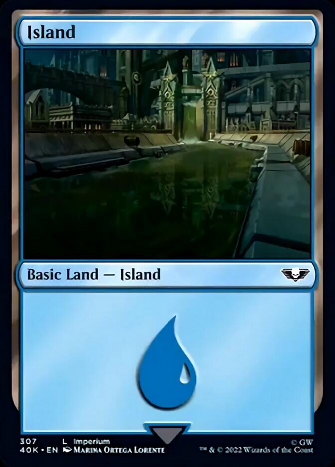 Island (307) (Surge Foil) [Warhammer 40,000] - The Mythic Store | 24h Order Processing