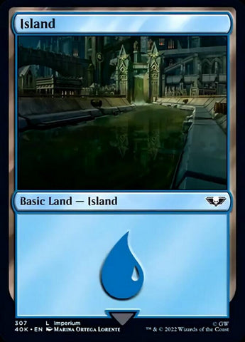Island (307) (Surge Foil) [Warhammer 40,000] - The Mythic Store | 24h Order Processing