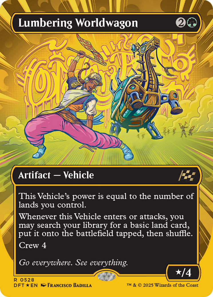 Lumbering Worldwagon (Borderless) (First-Place Foil) [Aetherdrift] - The Mythic Store | 24h Order Processing
