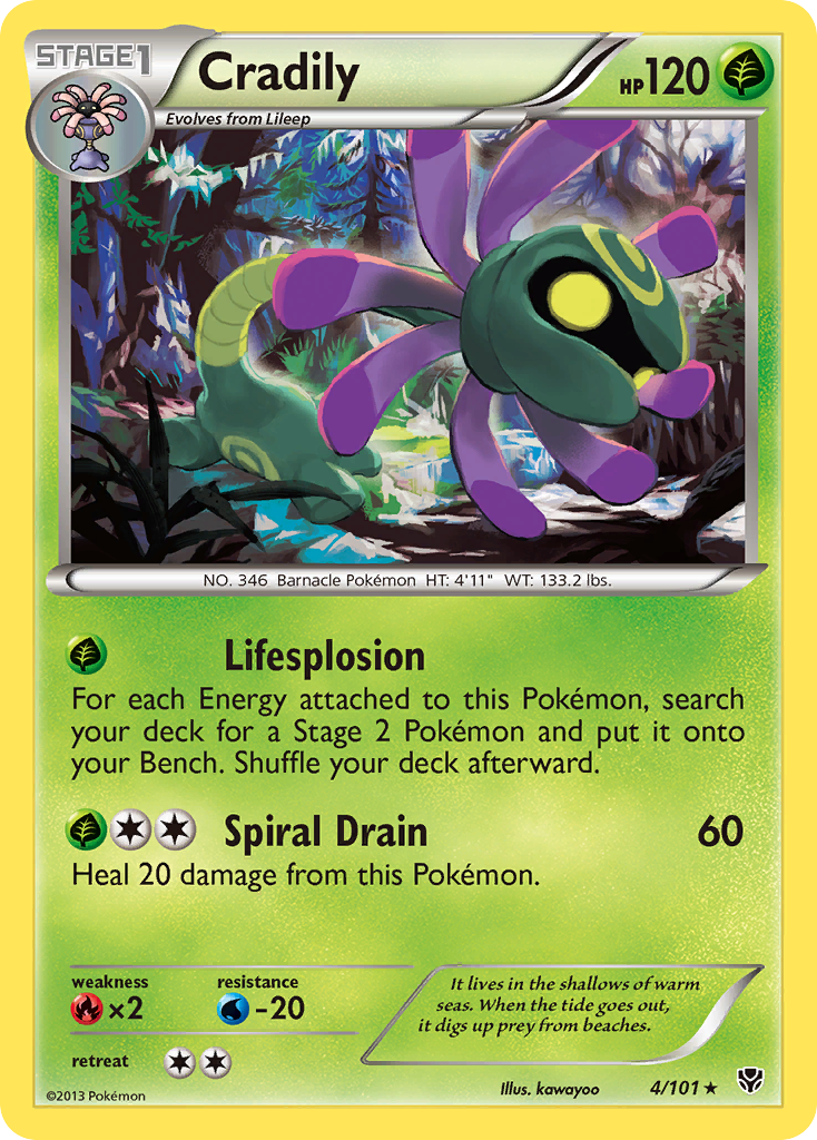 Cradily (4/101) [Black & White: Plasma Blast] - The Mythic Store | 24h Order Processing