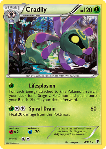 Cradily (4/101) [Black & White: Plasma Blast] - The Mythic Store | 24h Order Processing