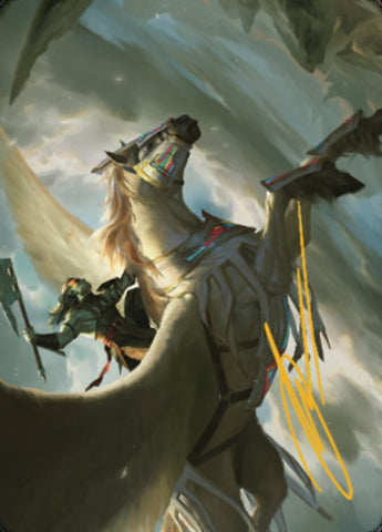 Cleaving Skyrider Art Card (Gold-Stamped Signature) [Dominaria United Art Series] - The Mythic Store | 24h Order Processing