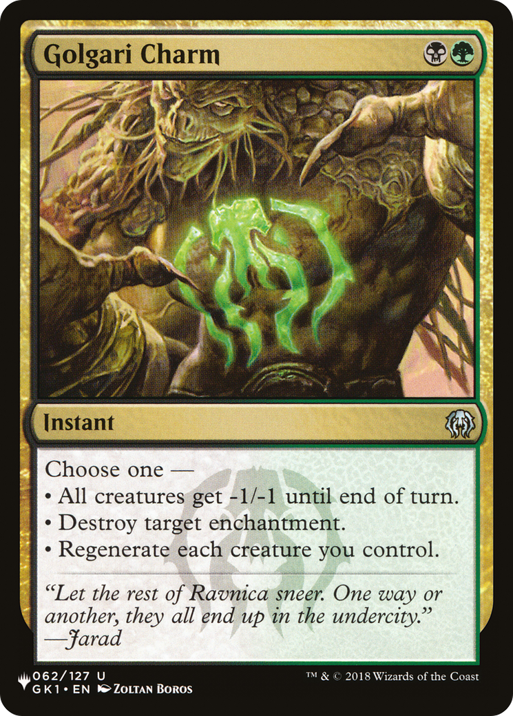 Golgari Charm [The List] - The Mythic Store | 24h Order Processing