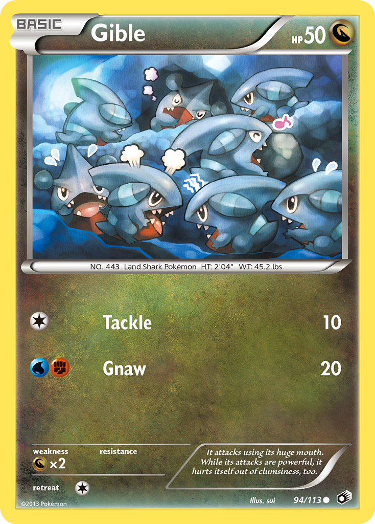 Gible (94/113) [Black & White: Legendary Treasures] - The Mythic Store | 24h Order Processing
