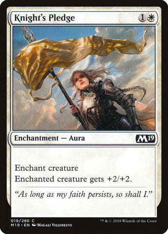 Knight's Pledge [Core Set 2019] - The Mythic Store | 24h Order Processing