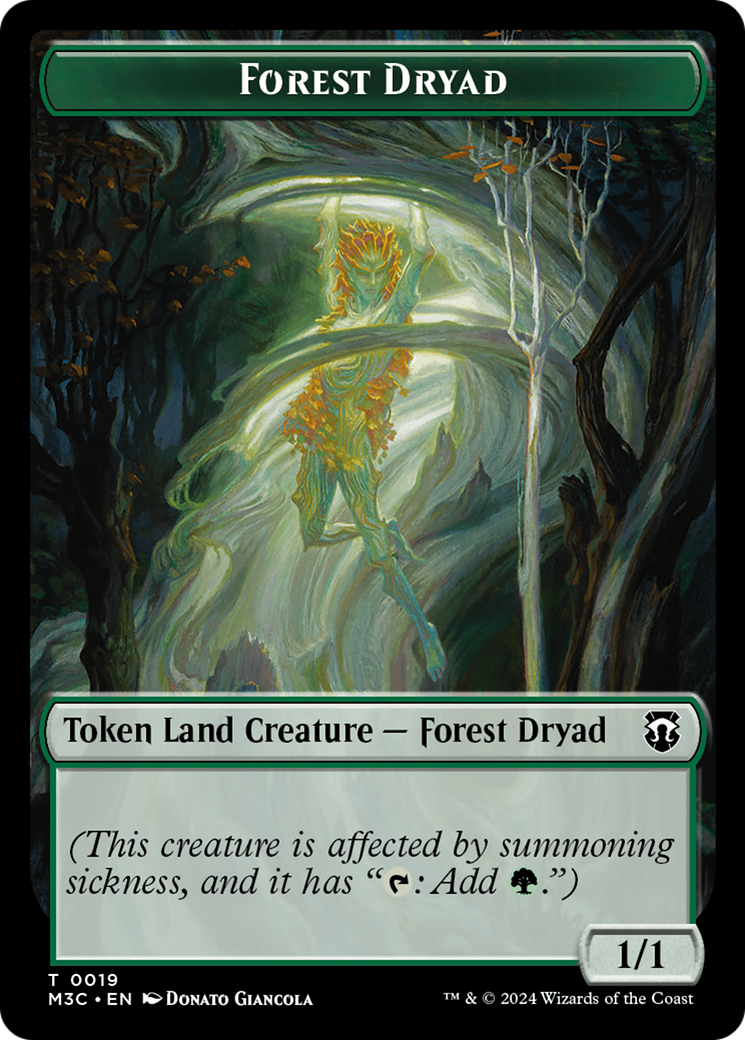 Boar (Ripple Foil) // Forest Dryad Double-Sided Token [Modern Horizons 3 Commander Tokens] - The Mythic Store | 24h Order Processing