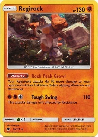 Regirock (53/111) (Cosmos Holo) [Sun & Moon: Crimson Invasion] - The Mythic Store | 24h Order Processing