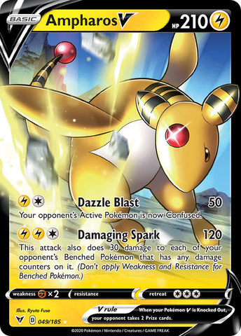Ampharos V (049/185) [Sword & Shield: Vivid Voltage] - The Mythic Store | 24h Order Processing