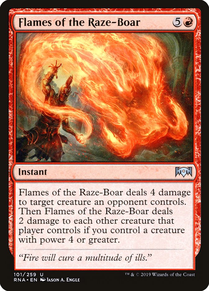 Flames of the Raze-Boar [Ravnica Allegiance] - The Mythic Store | 24h Order Processing