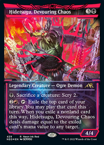 Hidetsugu, Devouring Chaos (Neon Ink Red) [Kamigawa: Neon Dynasty] - The Mythic Store | 24h Order Processing