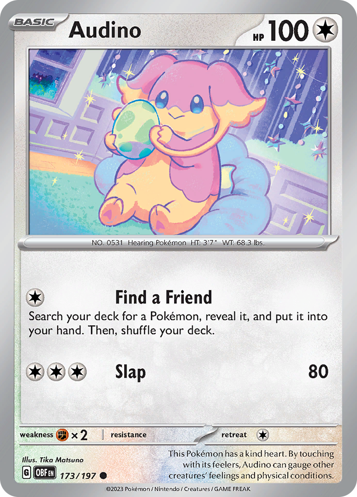 Audino (173/197) [Scarlet & Violet: Obsidian Flames] - The Mythic Store | 24h Order Processing