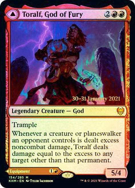 Toralf, God of Fury // Toralf's Hammer [Kaldheim Prerelease Promos] - The Mythic Store | 24h Order Processing