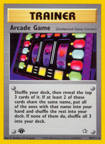 Arcade Game (83/111) [Neo Genesis 1st Edition] - The Mythic Store | 24h Order Processing