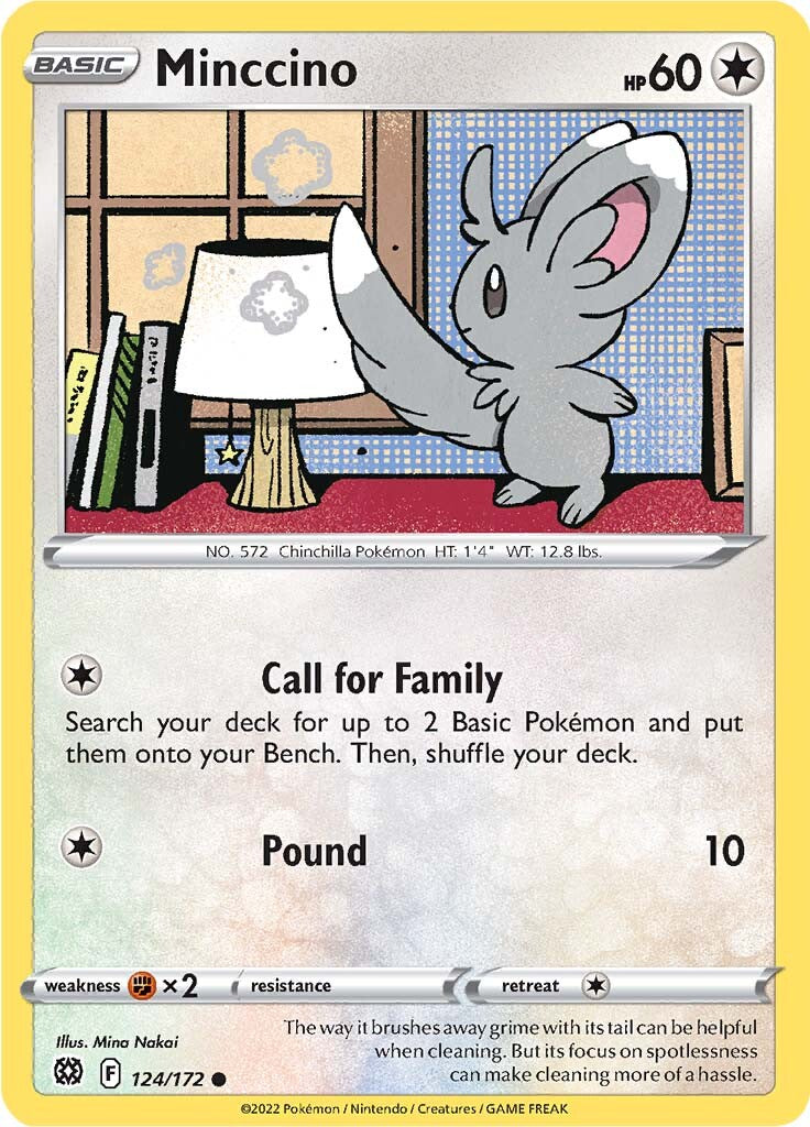 Minccino (124/172) [Sword & Shield: Brilliant Stars] - The Mythic Store | 24h Order Processing