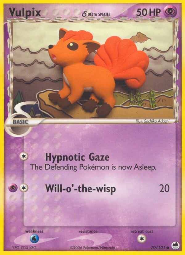 Vulpix (70/101) (Delta Species) [EX: Dragon Frontiers] - The Mythic Store | 24h Order Processing