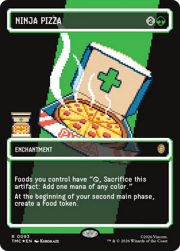 Ninja Pizza (Borderless) (Surge Foil) [Teenage Mutant Ninja Turtles Commander] - The Mythic Store | 24h Order Processing