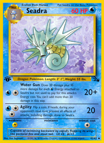 Seadra (42/62) [Fossil 1st Edition] - The Mythic Store | 24h Order Processing