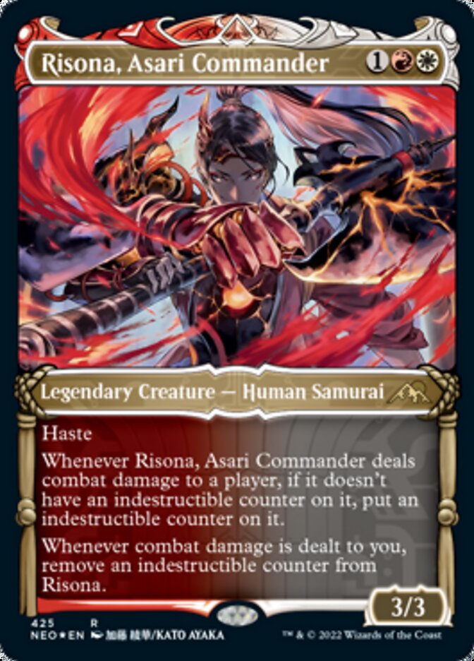 Risona, Asari Commander (Showcase) (Foil Etched) [Kamigawa: Neon Dynasty] - The Mythic Store | 24h Order Processing