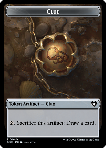 Clue // Cat (0005) Double-Sided Token [Commander Masters Tokens] - The Mythic Store | 24h Order Processing