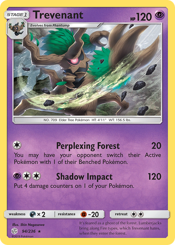 Trevenant (94/236) [Sun & Moon: Cosmic Eclipse] - The Mythic Store | 24h Order Processing