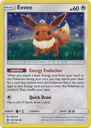 Eevee (101/149) (Cosmos Holo) [Sun & Moon: Base Set] - The Mythic Store | 24h Order Processing