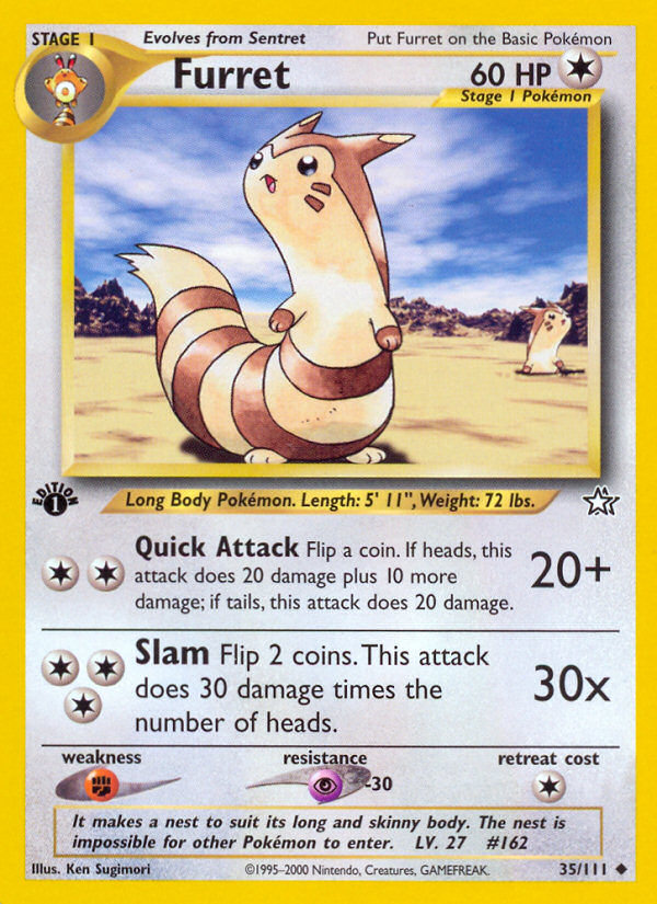 Furret (35/111) [Neo Genesis 1st Edition] - The Mythic Store | 24h Order Processing