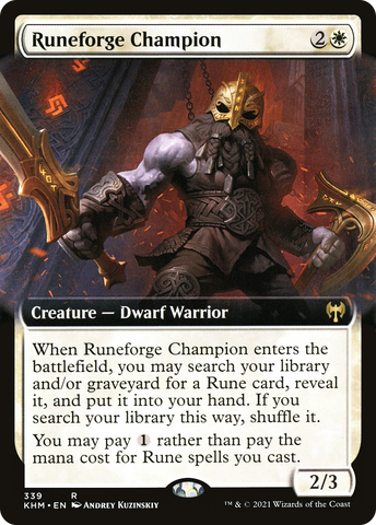 Runeforge Champion (Extended Art) [Kaldheim] - The Mythic Store | 24h Order Processing