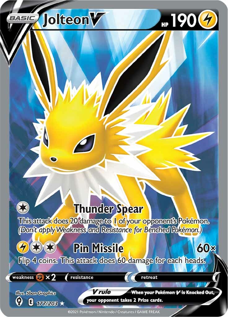 Jolteon V (177/203) [Sword & Shield: Evolving Skies] - The Mythic Store | 24h Order Processing