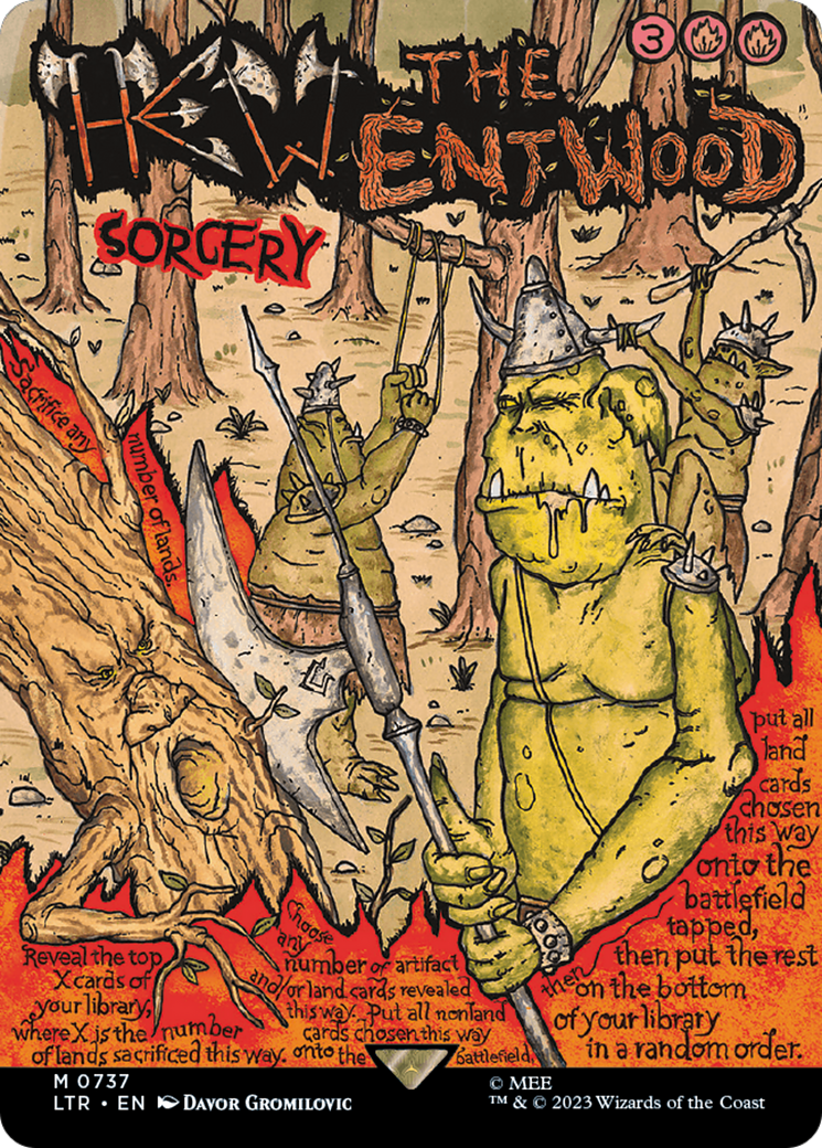 Hew the Entwood (Borderless Poster) [The Lord of the Rings: Tales of Middle-Earth] - The Mythic Store | 24h Order Processing