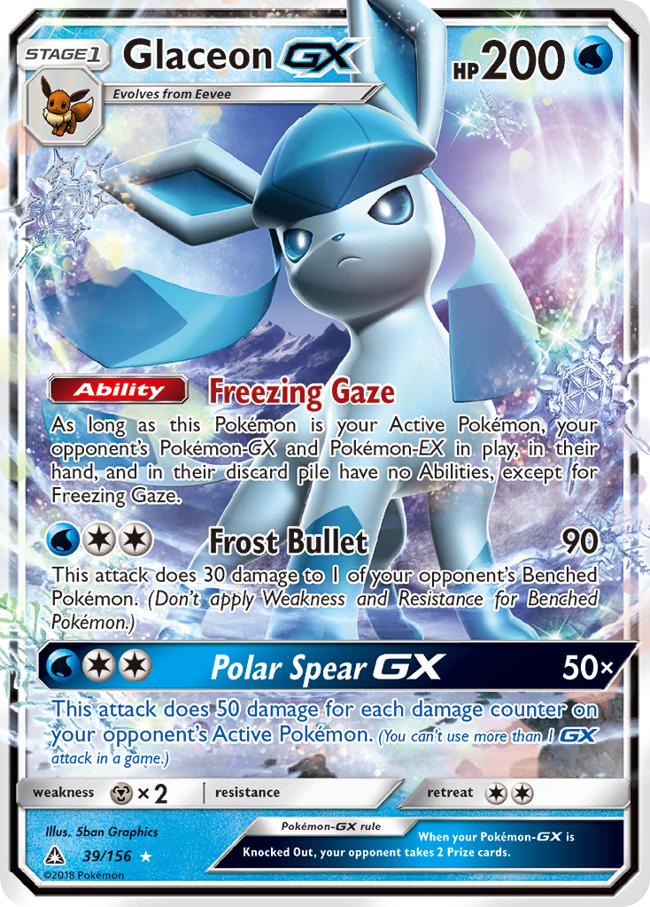 Glaceon GX (39/156) [Sun & Moon: Ultra Prism] - The Mythic Store | 24h Order Processing