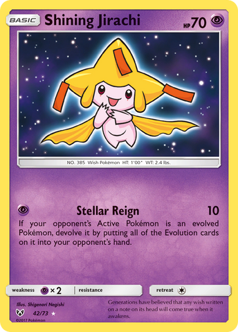 Shining Jirachi (42/73) [Sun & Moon: Shining Legends] - The Mythic Store | 24h Order Processing