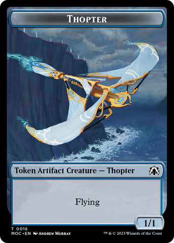 Thopter // Gold Double-Sided Token [March of the Machine Commander Tokens] - The Mythic Store | 24h Order Processing