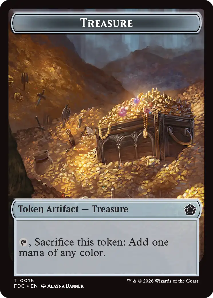Dragon (0009) // Treasure Double-Sided Token [Foundations Commander Tokens] - The Mythic Store | 24h Order Processing