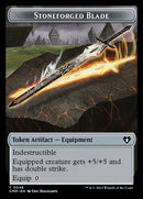 Spirit (0039) // Stoneforged Blade Double-Sided Token [Commander Masters Tokens] - The Mythic Store | 24h Order Processing