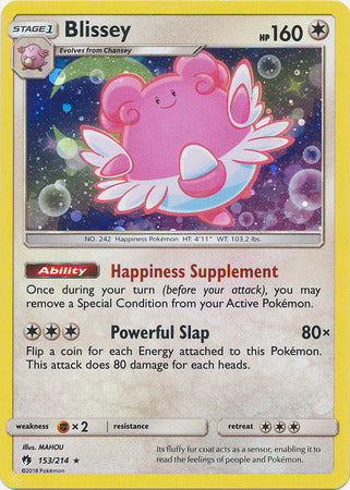 Blissey (153/214) (Cosmos Holo) [Sun & Moon: Lost Thunder] - The Mythic Store | 24h Order Processing