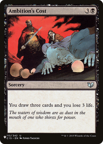Ambition's Cost [The List] - The Mythic Store | 24h Order Processing