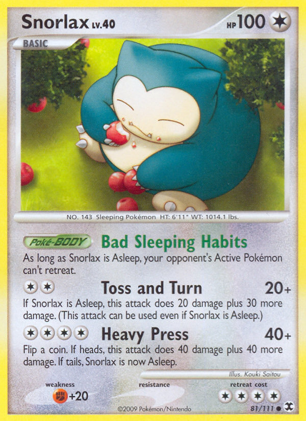 Snorlax (81/111) [Platinum: Rising Rivals] - The Mythic Store | 24h Order Processing